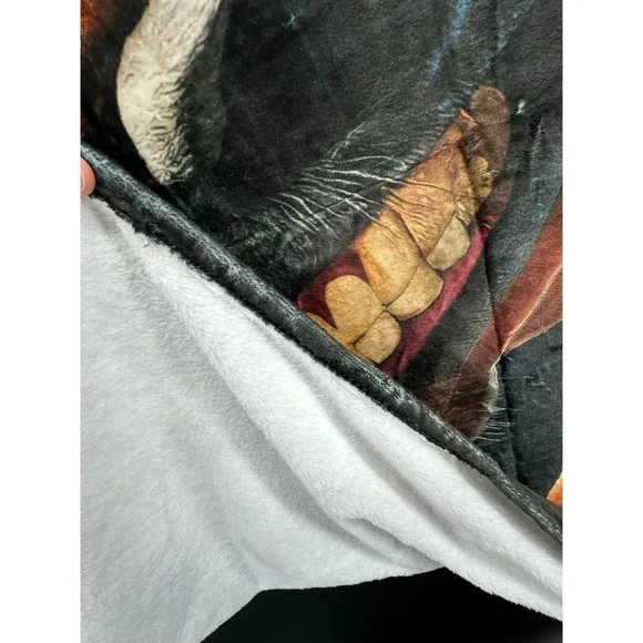 Funny Horse Throw Blanket – "Life is Short, Smile While You Still Have Teeth" - Picture 2 of 7